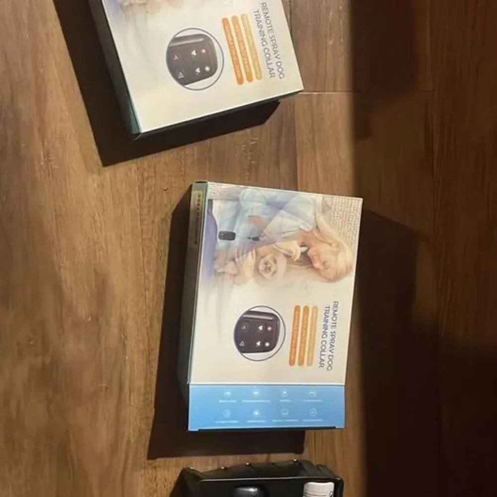 2 New Remote Spray Dog Training Collars and three Spray Refills
